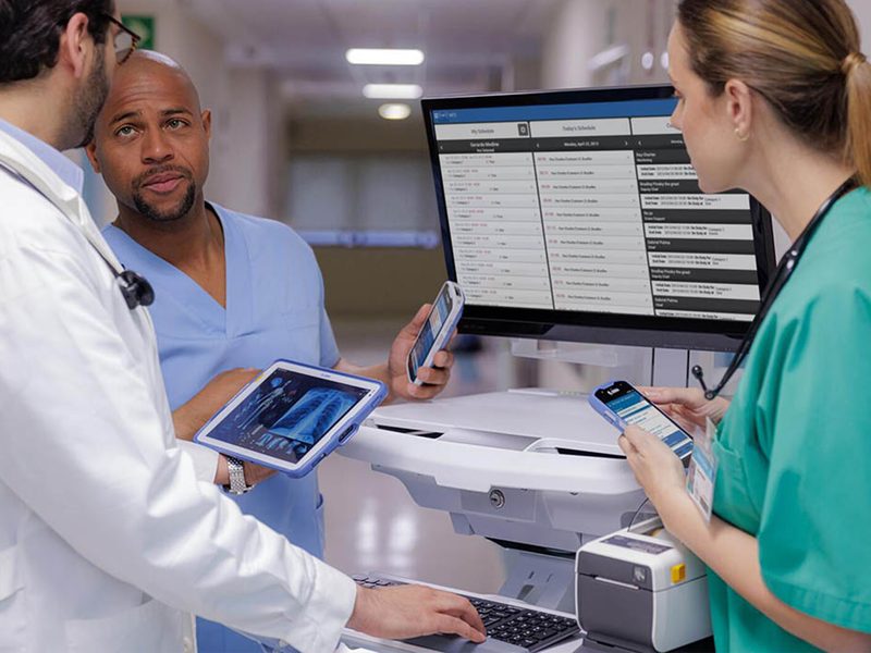 Healthcare industry visual on WorkWitness showing team productivity software for Indian clinics and hospitals